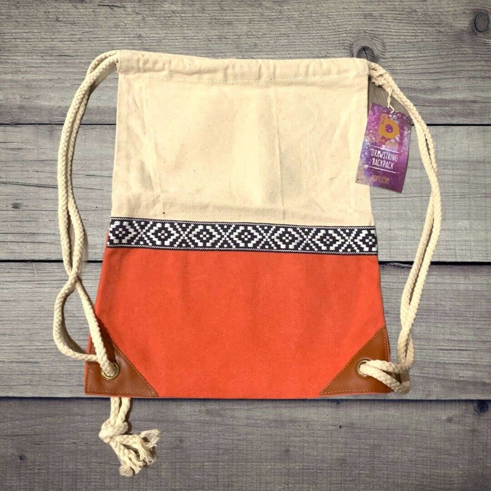 Boho Style Aztec Drawstring Backpack